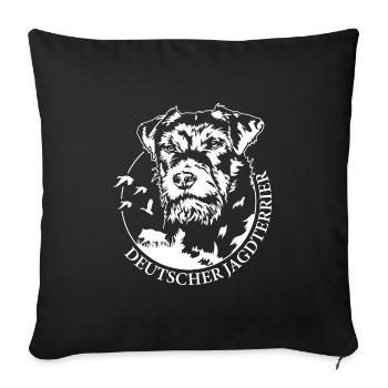 German Hunting Terrier Hunting Dogs Dogs Wilsigns - Sofa pillowcase 17,3'' x 17,3'' (45 x 45 cm) - black - Front