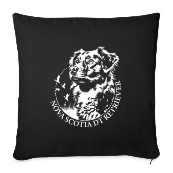 Nova Scotia Duck Tolling Retriever Portrait Dogs - Sofa pillowcase 17,3'' x 17,3'' (45 x 45 cm) - black - Front