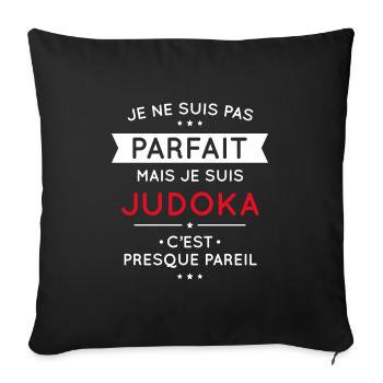 Je ne suis pas parfait mais je suis judoka - Housse de coussin décorative 45 x 45 cm - noir - Devant
