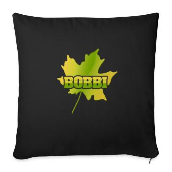 Maple leaf Bobbi - Sofa pillowcase 17,3'' x 17,3'' (45 x 45 cm) - black - Front