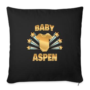 Cadeau pour Aspen - Housse de coussin décorative 45 x 45 cm - noir - Devant