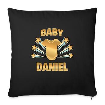 Daniel enceinte - Housse de coussin décorative 45 x 45 cm - noir - Devant
