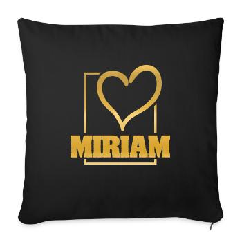 Love Miriam - Sofa pillowcase 17,3'' x 17,3'' (45 x 45 cm) - black - Front