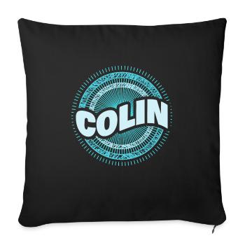 Colin as a gift idea - Sofa pillowcase 17,3'' x 17,3'' (45 x 45 cm) - black - Front
