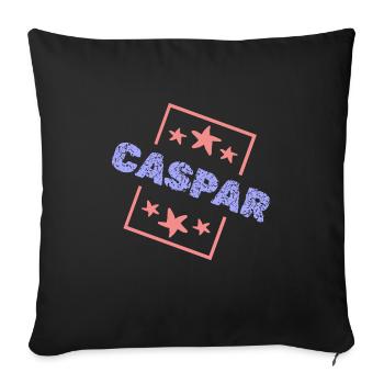 Gift for Caspar - Sofa pillowcase 17,3'' x 17,3'' (45 x 45 cm) - black - Front