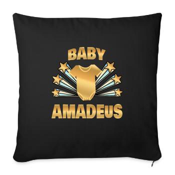 Gift for Amadeus - Sofa pillowcase 17,3'' x 17,3'' (45 x 45 cm) - black - Front