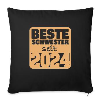 2024 - Sofakissenbezug 45 x 45 cm - Schwarz - Vorne