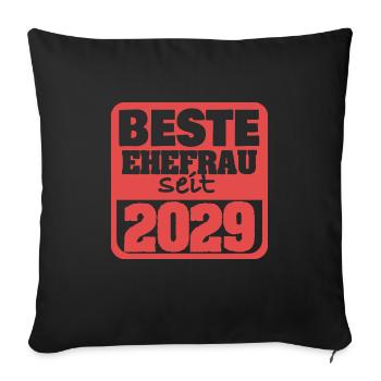 2029 - Sofakissenbezug 45 x 45 cm - Schwarz - Vorne