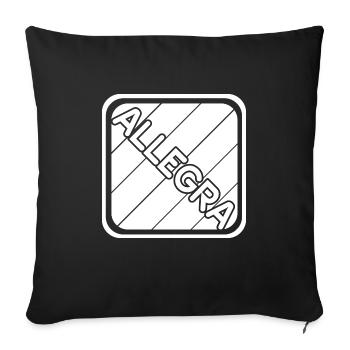 Nom de la fille Allegra - Housse de coussin décorative 45 x 45 cm - noir - Devant