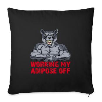 Musculation Musculation Renforcement musculaire Perte de graisse sans limite - Housse de coussin décorative 45 x 45 cm - noir - Devant