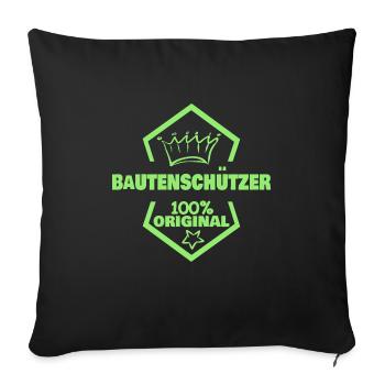 Building protectors as work - Sofa pillowcase 17,3'' x 17,3'' (45 x 45 cm) - black - Front