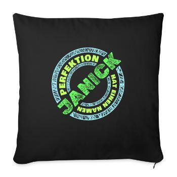 Stéphanie - Housse de coussin décorative 45 x 45 cm - noir - Devant