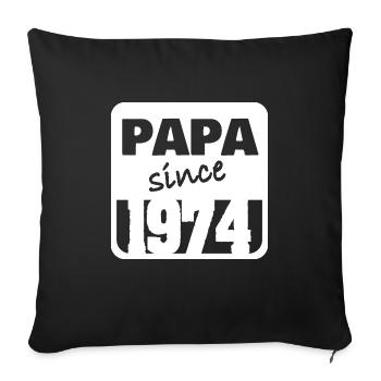 Papa 1974 - Sofa pillowcase 17,3'' x 17,3'' (45 x 45 cm) - black - Front