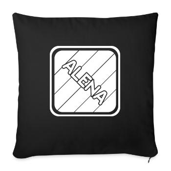 Alena comme prénom de fille - Housse de coussin décorative 45 x 45 cm - noir - Devant