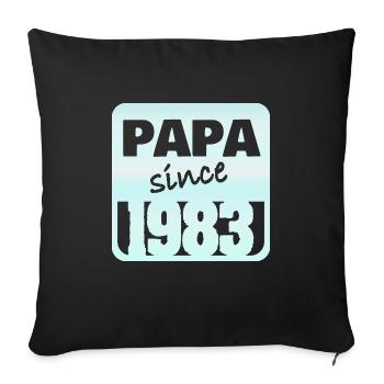 Dad 1983 - Sofakissenbezug 45 x 45 cm - Schwarz - Vorne