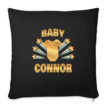 Geburt Connor - Sofakissenbezug 45 x 45 cm - Schwarz - Vorne