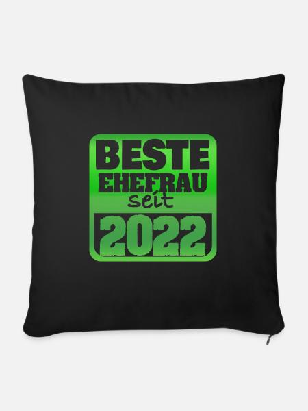 Frau 2022 - Sofakissenbezug 45 x 45 cm - Schwarz