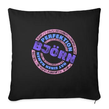 Scott - Housse de coussin décorative 45 x 45 cm - noir - Devant