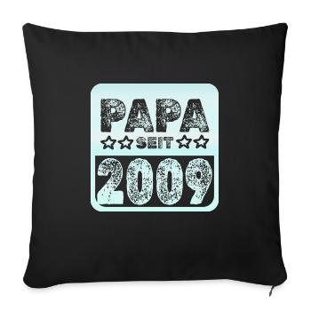 Papa 2009 - Housse de coussin décorative 45 x 45 cm - noir - Devant
