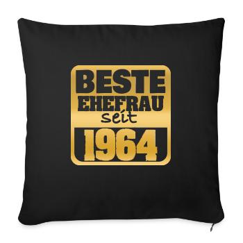 Golden 1964 - Sofa pillowcase 17,3'' x 17,3'' (45 x 45 cm) - black - Front
