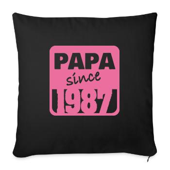 1987 - Sofa pillowcase 17,3'' x 17,3'' (45 x 45 cm) - black - Front