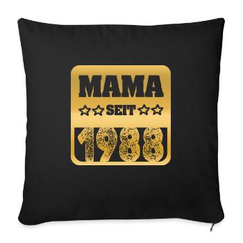 Fête des Mères 1988 - Housse de coussin décorative 45 x 45 cm - noir - Devant