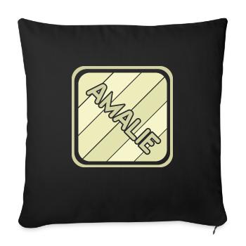 Amalie - Sofa pillowcase 17,3'' x 17,3'' (45 x 45 cm) - black - Front