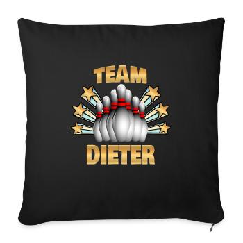 Bowling Dieter - Sofa pillowcase 17,3'' x 17,3'' (45 x 45 cm) - black - Front