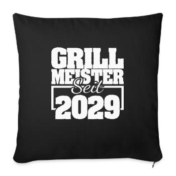 2029 - Sofa pillowcase 17,3'' x 17,3'' (45 x 45 cm) - black - Front