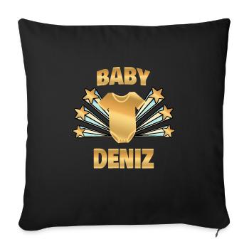 Birth of Deniz - Sofa pillowcase 17,3'' x 17,3'' (45 x 45 cm) - black - Front