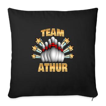 Bowling Athur - Sofa pillowcase 17,3'' x 17,3'' (45 x 45 cm) - black - Front