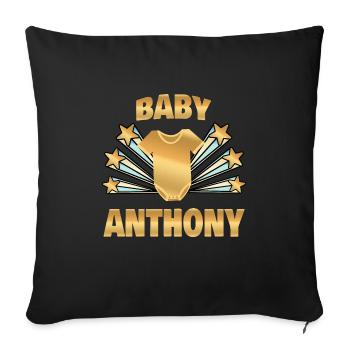 Anthony - Sofakissenbezug 45 x 45 cm - Schwarz - Vorne