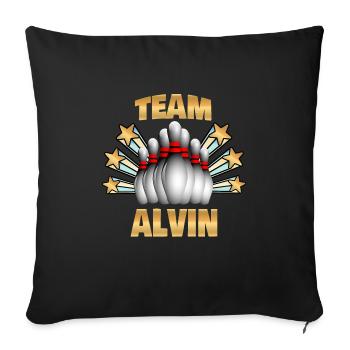 Bowling Alvin - Sofa pillowcase 17,3'' x 17,3'' (45 x 45 cm) - black - Front