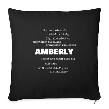 Ambré - Housse de coussin décorative 45 x 45 cm - noir - Devant