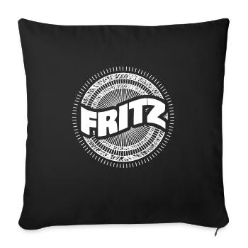 Geschenkidee Fritz - Sofakissenbezug 45 x 45 cm - Schwarz - Vorne