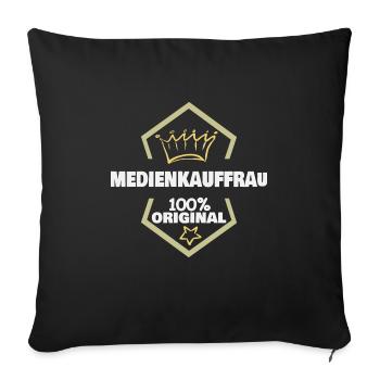 Media clerk - Sofa pillowcase 17,3'' x 17,3'' (45 x 45 cm) - black - Front