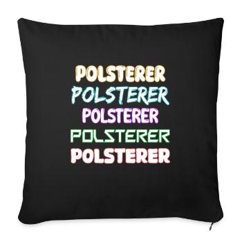 Job Upholsterer - Sofa pillowcase 17,3'' x 17,3'' (45 x 45 cm) - black - Front