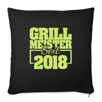 2018 - Sofa pillowcase 17,3'' x 17,3'' (45 x 45 cm) - black - Front