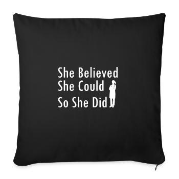 Médecin - Housse de coussin décorative 45 x 45 cm - noir - Devant