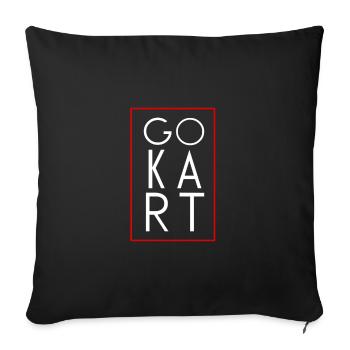 Go Kart - Housse de coussin décorative 45 x 45 cm - noir - Devant