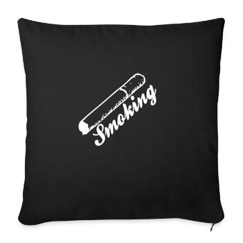 Smoking T-Shirt - Sofa pillowcase 17,3'' x 17,3'' (45 x 45 cm) - black - Front