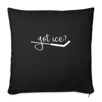 Gardien de but de hockey - Housse de coussin décorative 45 x 45 cm - noir - Devant
