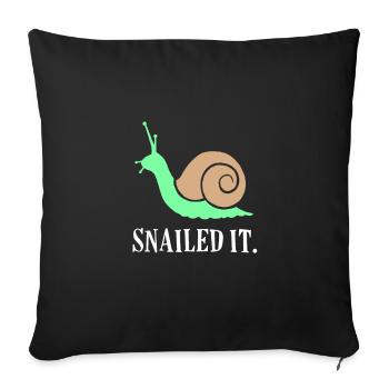 Snail - Sofa pillowcase 17,3'' x 17,3'' (45 x 45 cm) - black - Front