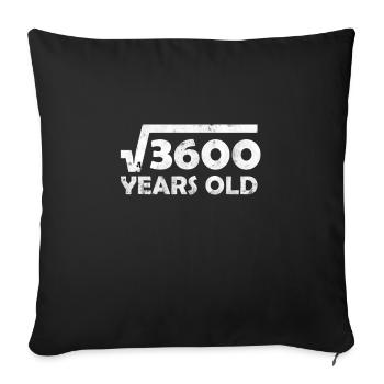 Drôle de 60ème anniversaire t-shirt & cadeau - Housse de coussin décorative 45 x 45 cm - noir - Devant