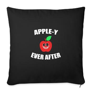 Apple - Sofa pillowcase 17,3'' x 17,3'' (45 x 45 cm) - black - Front