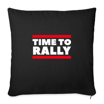 Rally time - Sofa pillowcase 17,3'' x 17,3'' (45 x 45 cm) - black - Front