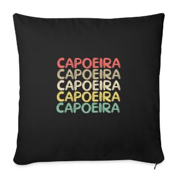 Capoeira - Housse de coussin décorative 45 x 45 cm - noir - Devant