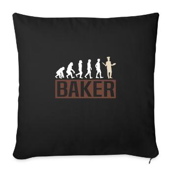 baker - Sofa pillowcase 17,3'' x 17,3'' (45 x 45 cm) - black - Front