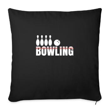 Bowling - Sofakissenbezug 45 x 45 cm - Schwarz - Vorne
