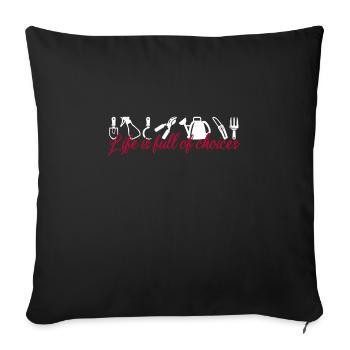 garden - Sofa pillowcase 17,3'' x 17,3'' (45 x 45 cm) - black - Front